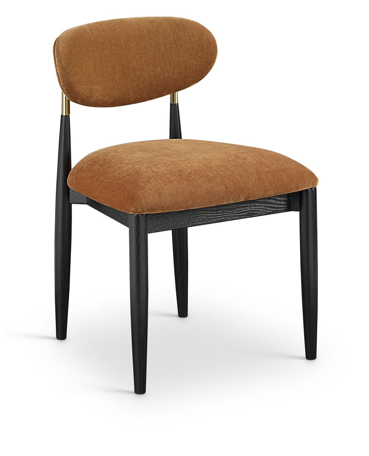 Riccio - Fabric Dining Side Chair (Set of 2) - Black And Gold Frame