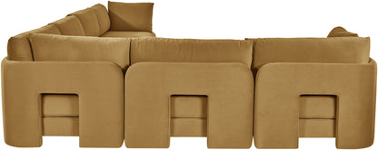 Hammond - Velvet Performance Fabric Upholstered 6 Piece Corner Sectional