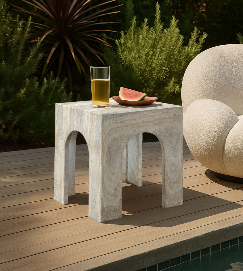 Renza - Concrete And Fiberglass Indoor / Outdoor Table