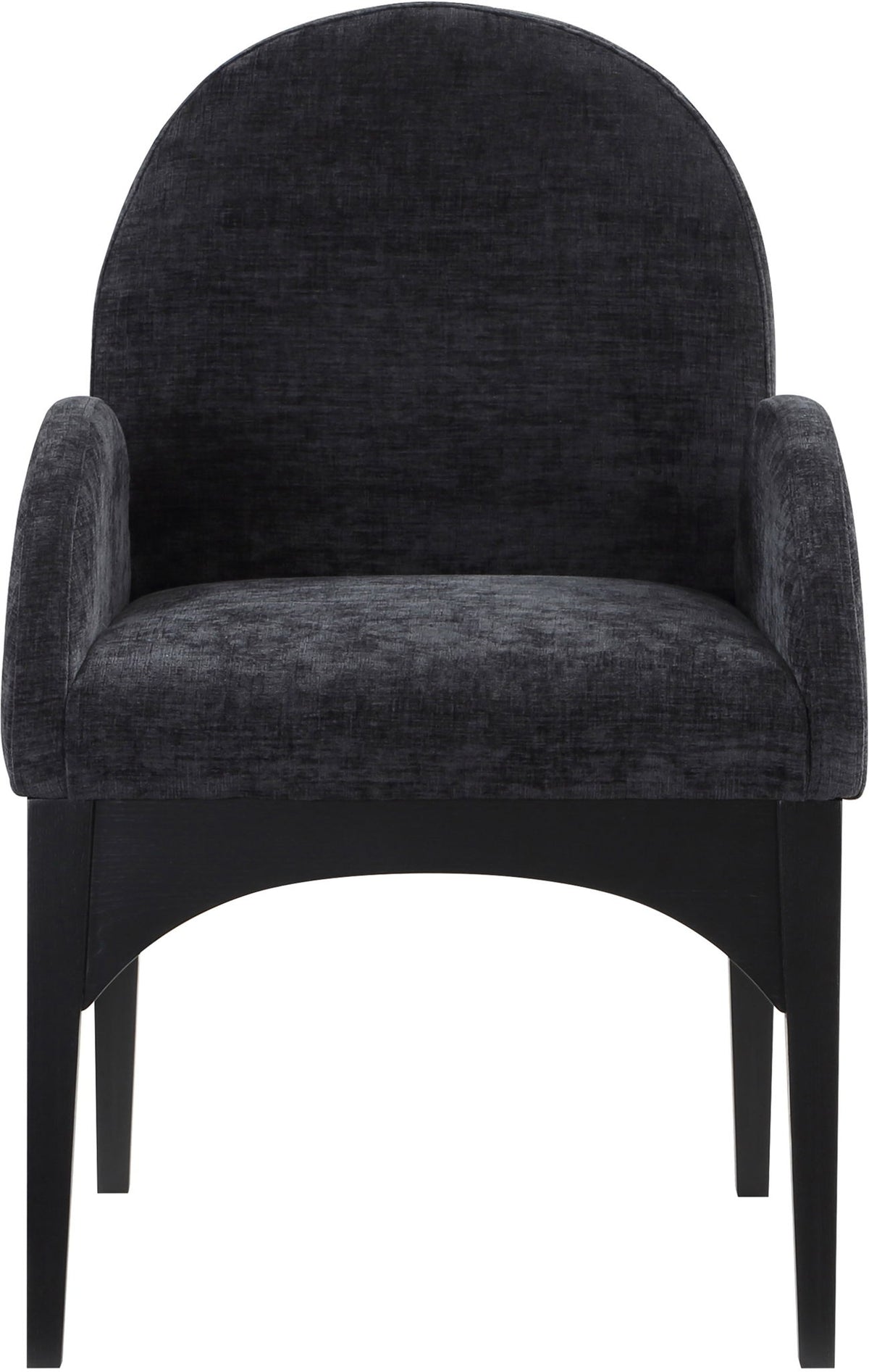 Waldorf - Chenille Dining Arm Chair With Black Legs