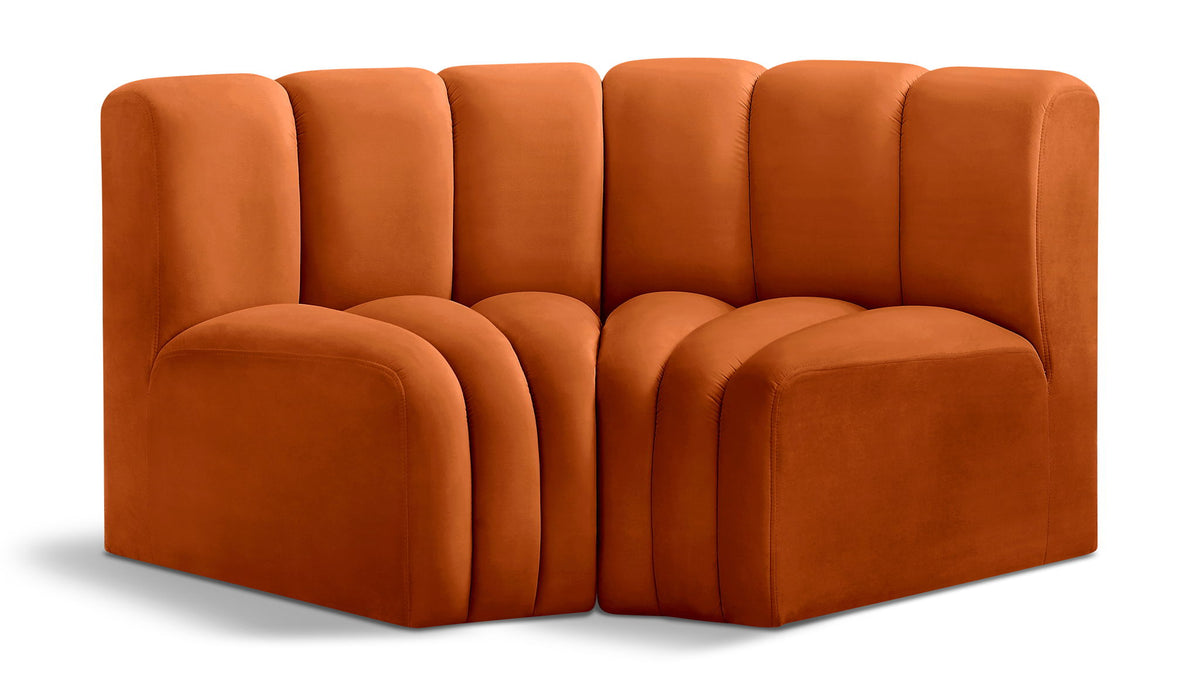 Arc - Velvet 2 Piece Modular Sofa