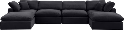 Comfy - 6 Piece Velvet Modular Double Chaise Sectional