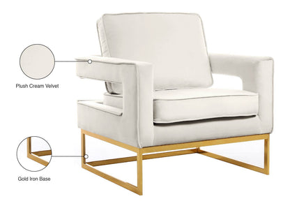 Noah - Accent Chair with Gold Legs