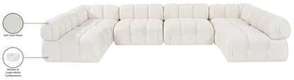 Orin - U-Shaped Velvet 6 Piece Modular Sectional