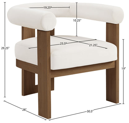 Arienzo - Performance Fabric Upholstered Accent Chair - Walnut Base