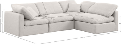 Indulge - Linen 4 Piece Modular Sectional