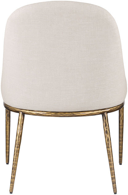 Ferro - Upholstered Dining Side Chair With Brushed Gold Legs
