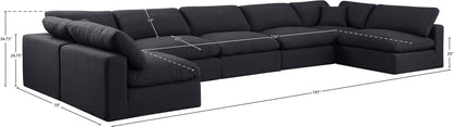 Comfy - 7 Piece Linen Modular Armless Sectional