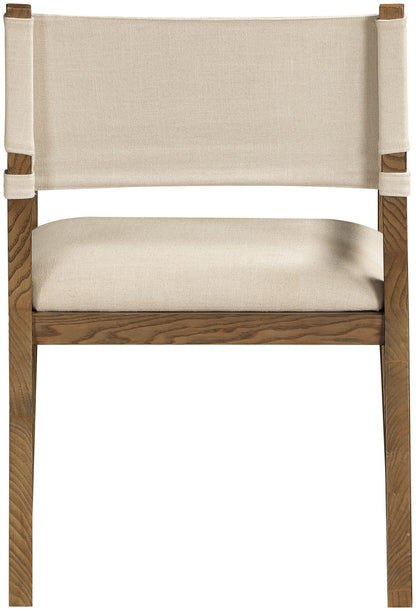 Avon - Linen Textured Performance Fabric Upholstered Dining Arm Chair