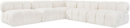 Orin - Velvet Fabric 5 Piece Modular Sectional