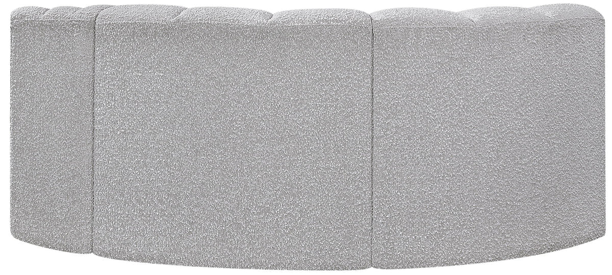 Arc - Boucle Fabric 3 Piece Modular L-Shaped Sofa