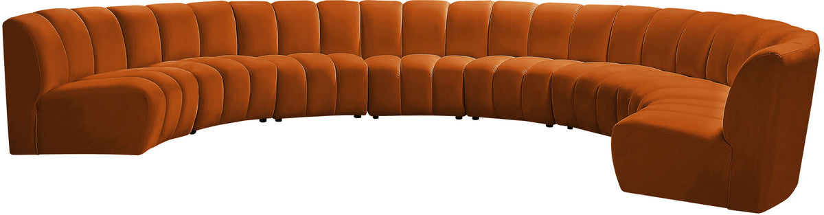 Infinity - 8 Piece Velvet Modular Sectional