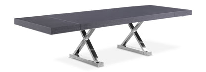 Excel - Oak Wood Extendable Dining Table - Rich Gray