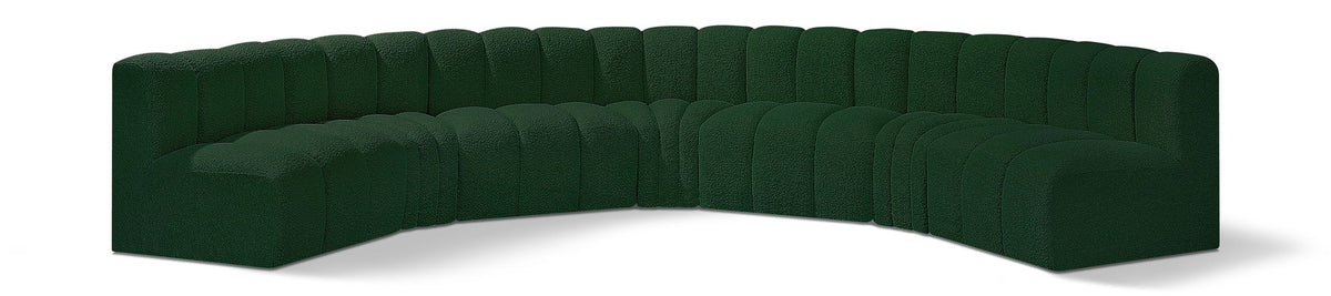 Arc - Boucle Fabric 7 Piece U-Shaped Modular Sofa