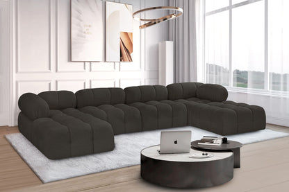 Ames - 6 Piece Fabric Modular U-Shaped Sectional