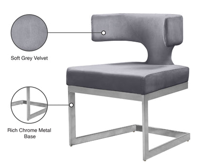 Alexandra - Dining Chair with Chrome Legs