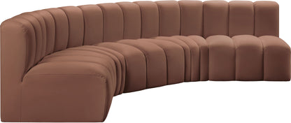 Arc - Faux Leather 5 Piece U-Shaped Modular Sofa