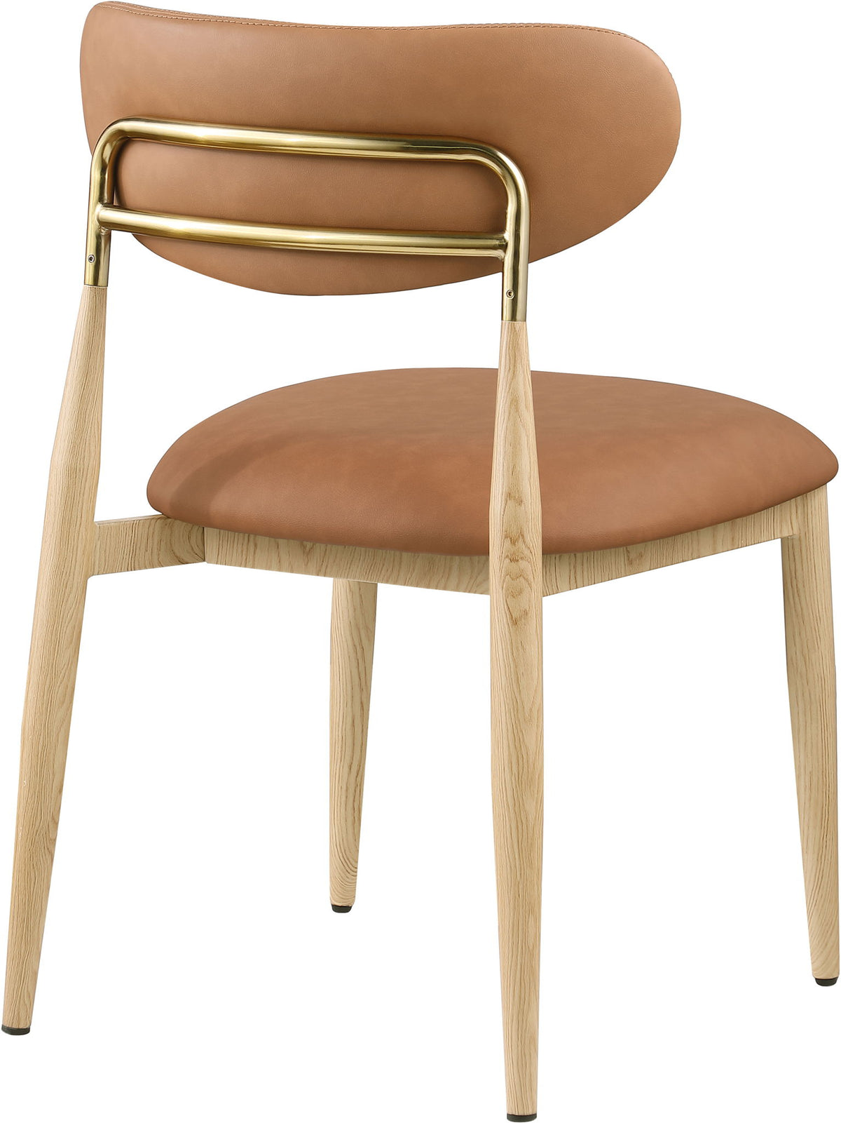 Ronda - Vegan Leather Upholstered Dining Side Chair - Natural Legs