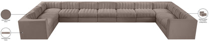 Rummi - Velvet Performance Fabric Upholstered 11 Piece Modular Sectional