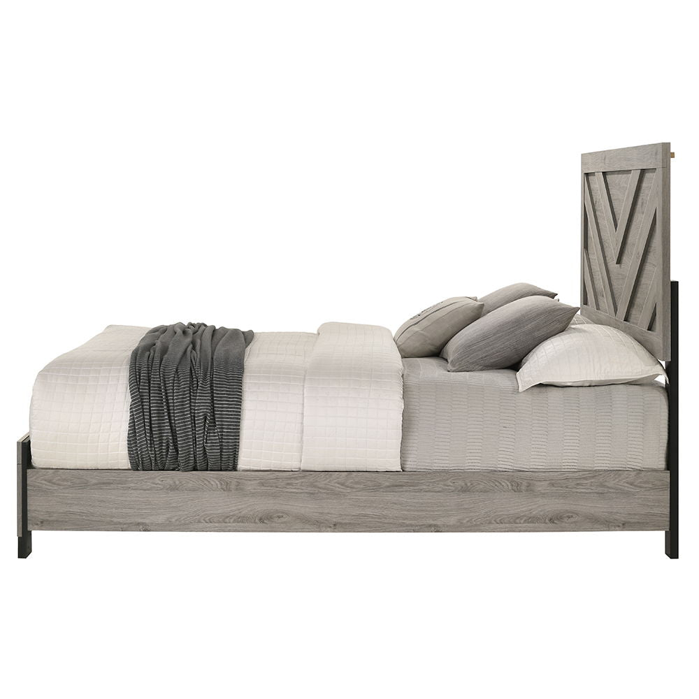 Mari - Queen Bed - Light Gray Finish