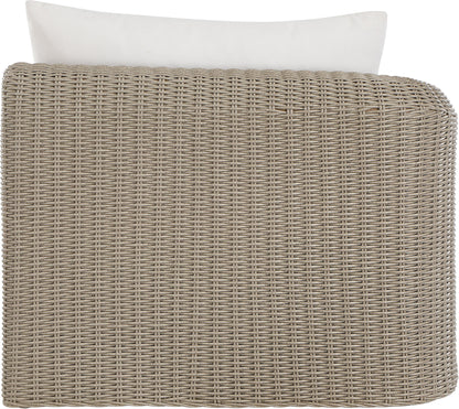 Seacrest - Olefin Water Resistant Fabric And Wicker Outdoor Patio Left Arm Chair