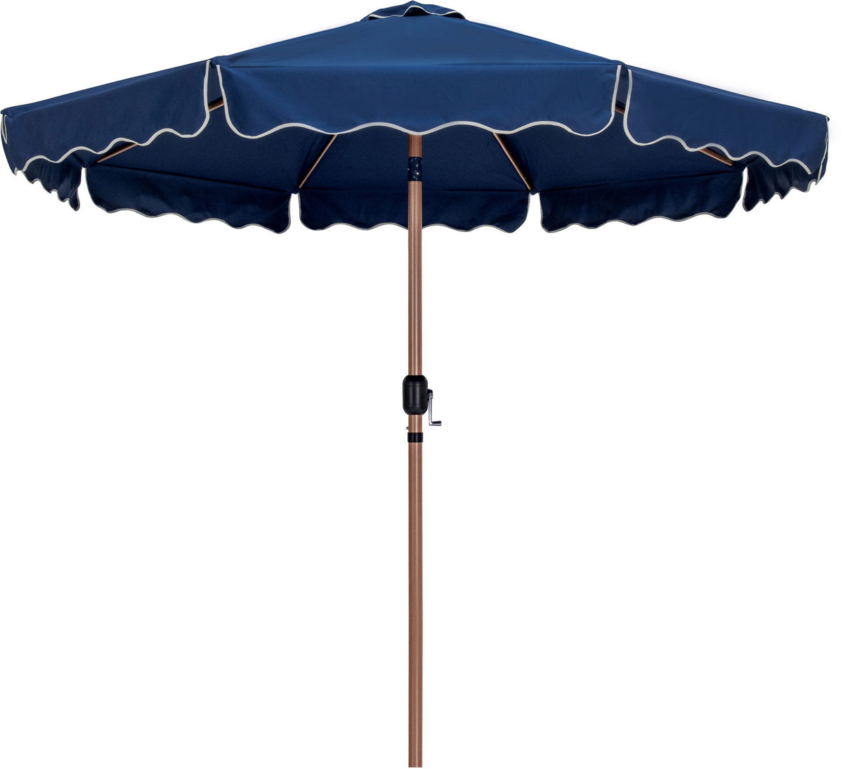 Amalfi - Patio Umbrella - White Base / Light Brown Pole