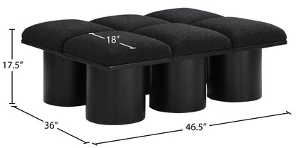 Pavilion - 6 Piece Modular Bench With Black Base