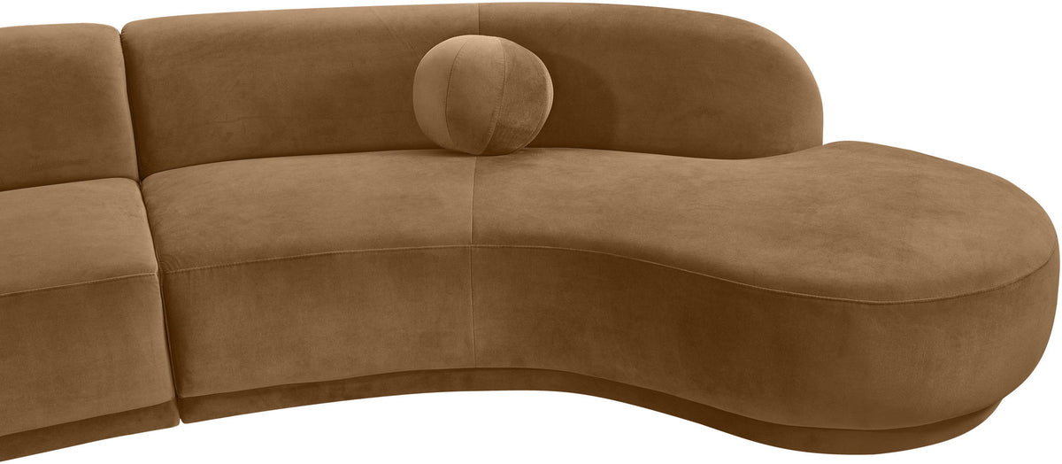 Avra - 189" Velvet Performance Fabric Upholstered Sectional