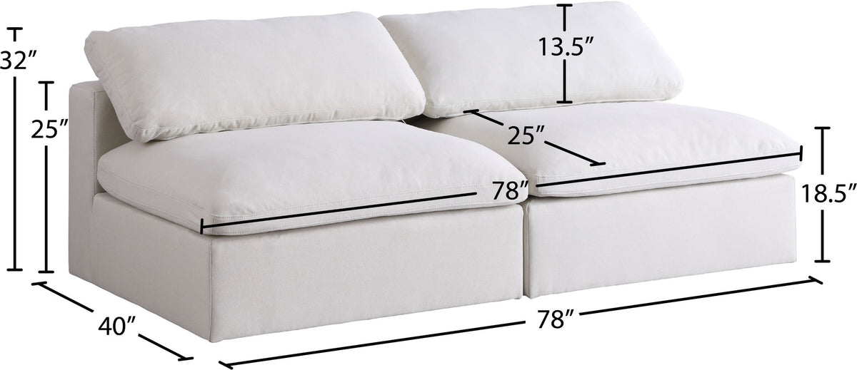 Serene - Modular Armless 2 Seat Sofa