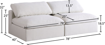 Serene - Modular Armless 2 Seat Sofa