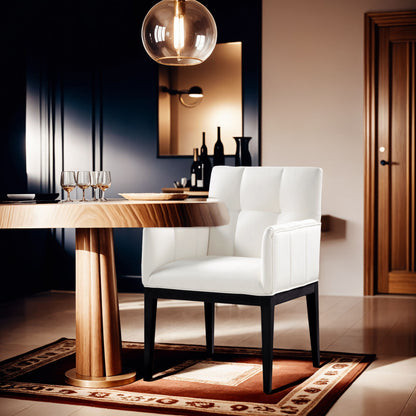 Adrian - Dining Arm Chair (Set of 2) - Black Legs