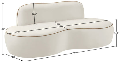 Swerve - Velvet 77" Upholstered Loveseat