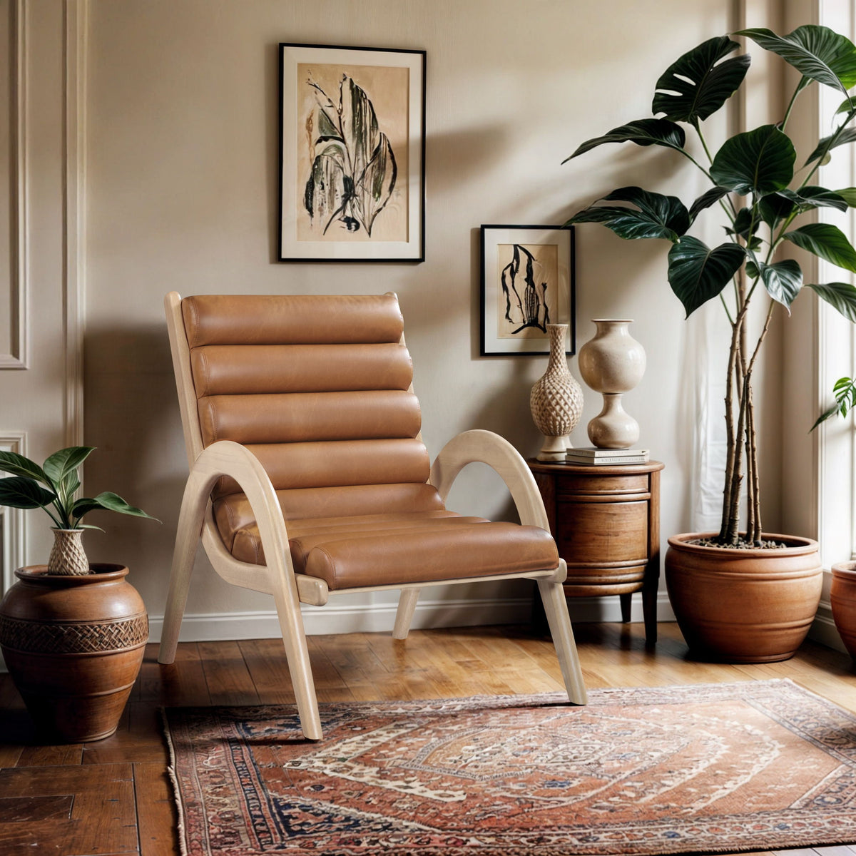 Randal - Accent Chair - Natural Frame
