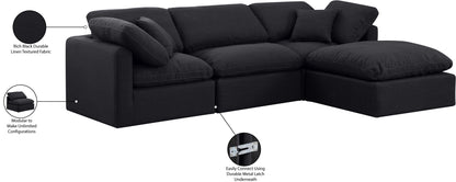 Indulge - Linen 4 Piece Modular Sectional With Chaise