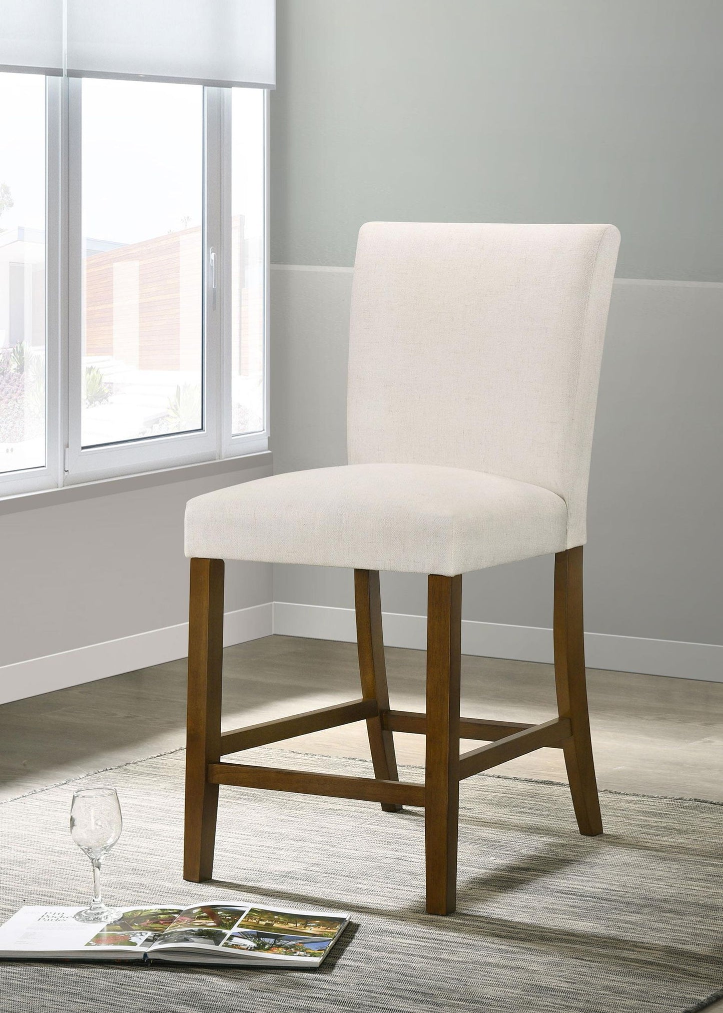 Paxton Upholstered Counter Height Dining Chair Beige (Set of 2)