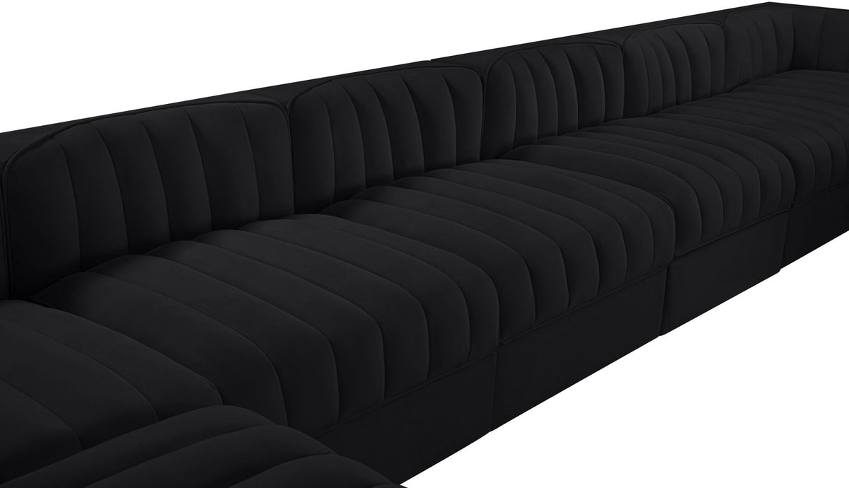 Rummi - Velvet Performance Fabric Upholstered 10 Piece Modular Sectional