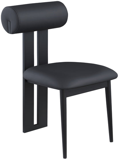 Dario - Faux Leather Dining Chair With Black Frame (Set of 2)