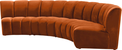 Infinity - 4 Piece Velvet Modular Sectional