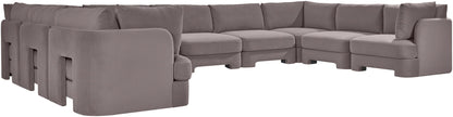 Hammond - Velvet Performance Fabric Upholstered 9 Piece Sectional