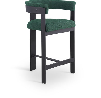 Romeo - Boucle Counter Stool With Black Base (Set of 2)