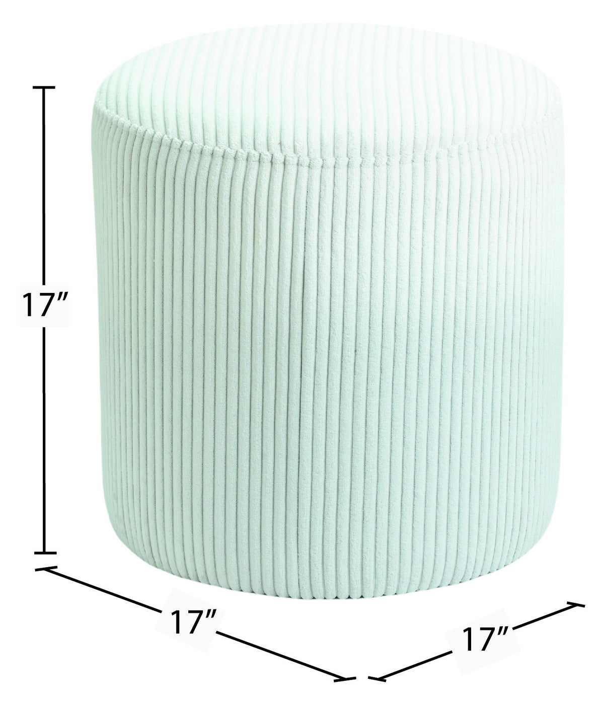Roy - Round Microsuede Ottoman / Stool