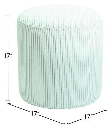 Roy - Round Microsuede Ottoman / Stool