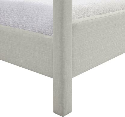 Salina - Linen Textured Fabric Upholstered Bed