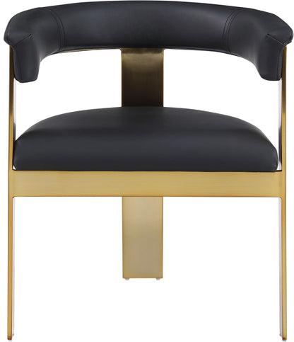 Romeo - Faux Leather Dining Chair With Gold Base (Set of 2)