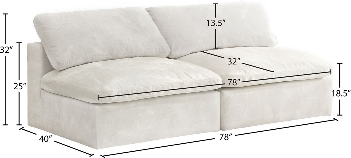Cozy - Modular Armless 2 Seat Sofa