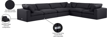 Comfy - 6 Piece Linen Modular Corner Sectional
