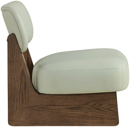 Vetra - Vegan Leather Upholstered Accent Chair With Brown Base