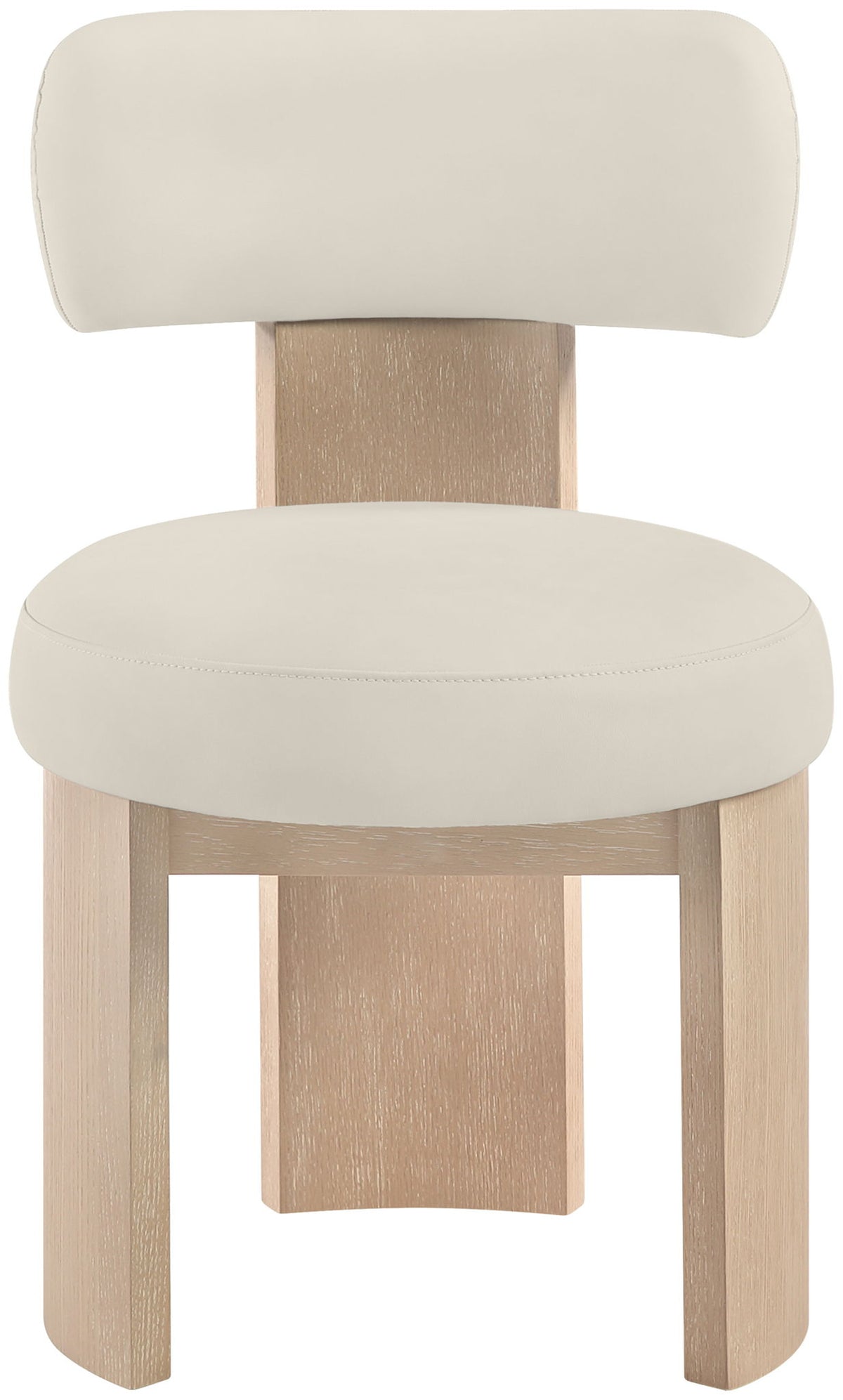 Atelier - Vegan Leather Upholstered Dining Chair (Set of 2) - Painted Natural Frame