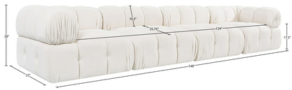Orin - Fabric Velvet 4 Piece Modular Sofa