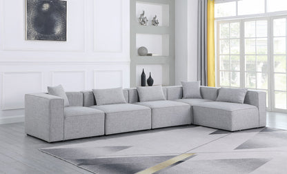 Cube - Linen 5 Piece Modular Sectional